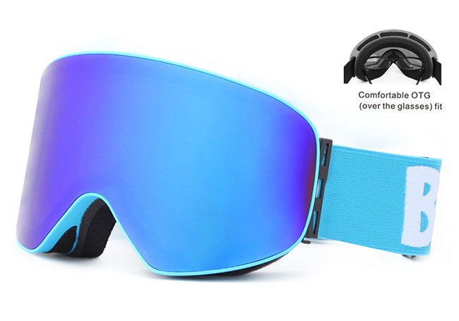 Lunettes légères plates sphériques jaunes de ski, aucune courroie élastique détachable de lunettes de ski de brouillard fournisseur