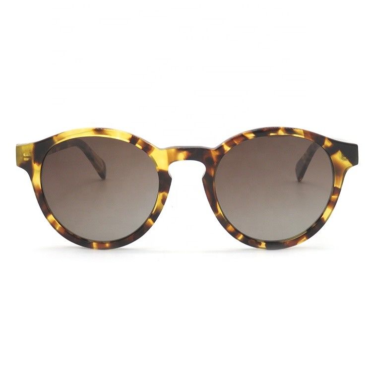 Les lunettes de soleil d'acétate de tortue polarisées par lunettes de soleil rondes de mode pour l'oeil se protègent fournisseur